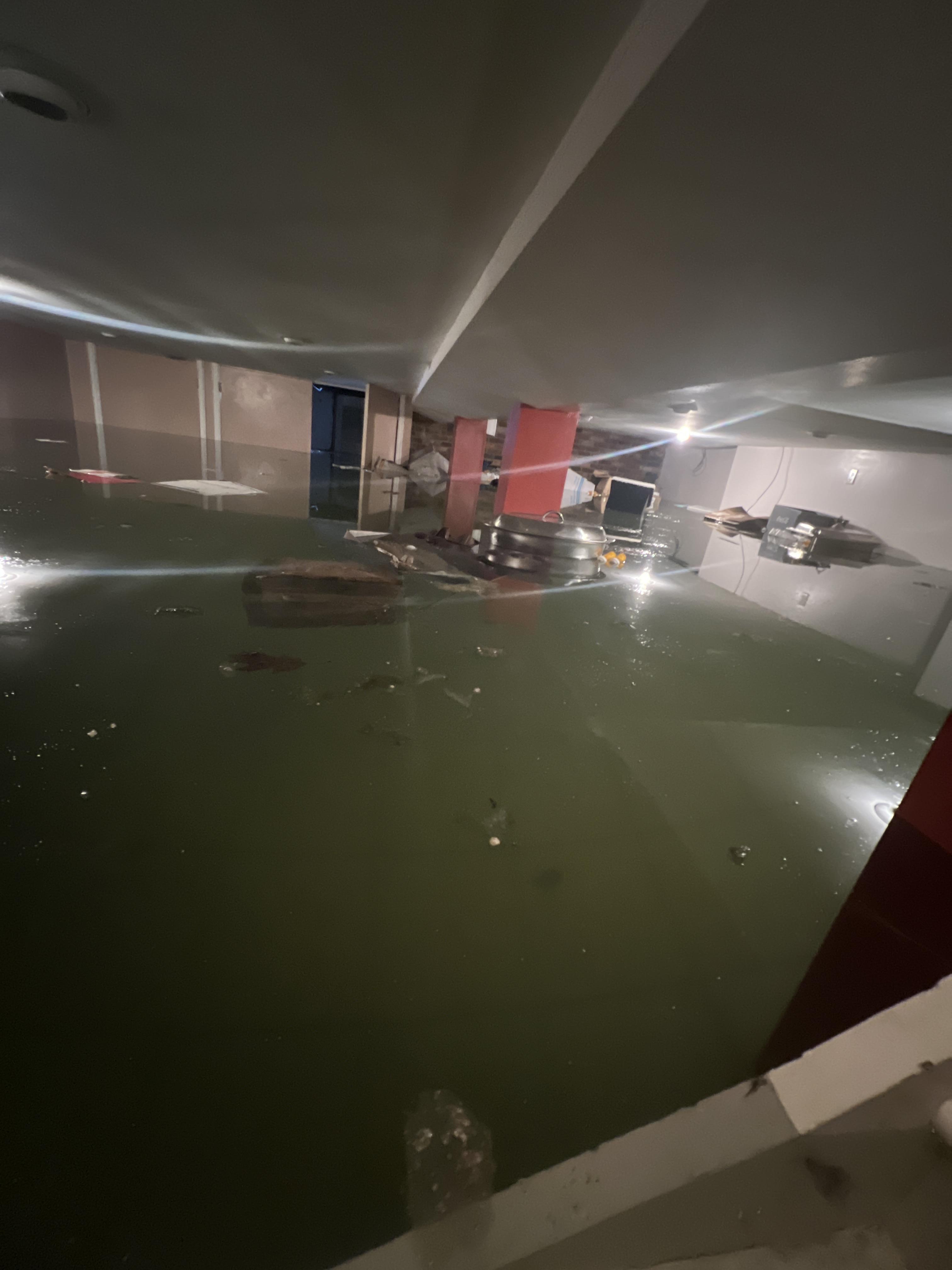 flooded basement