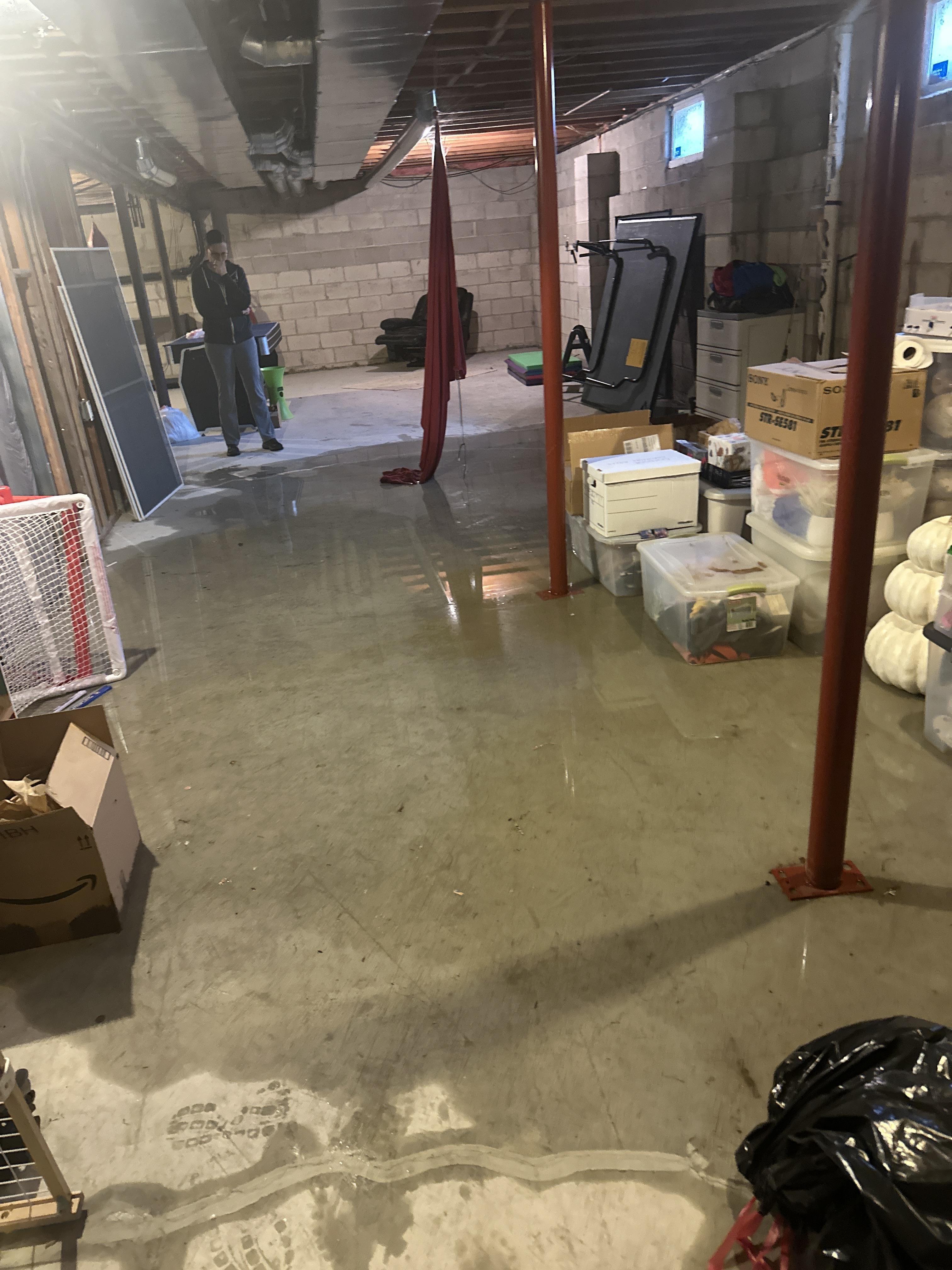 flooded basement