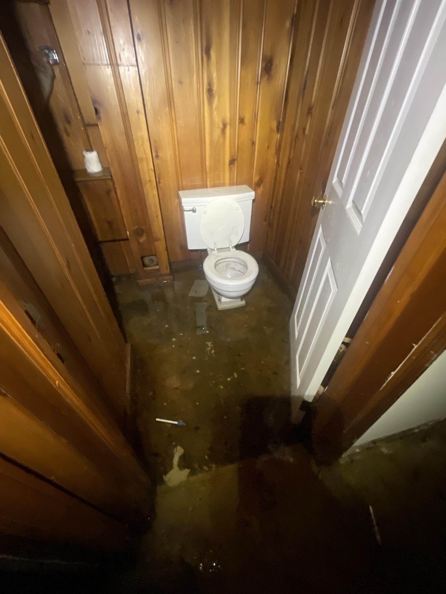 flooded bathroom